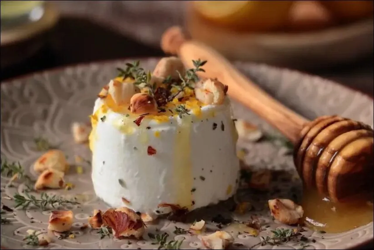 Faisselle aux noisettes et miel