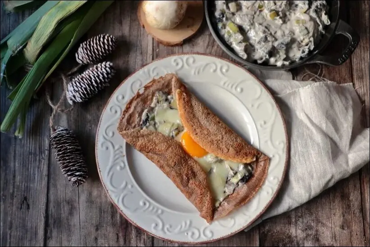 Galette à la crème de poireau et beaufort