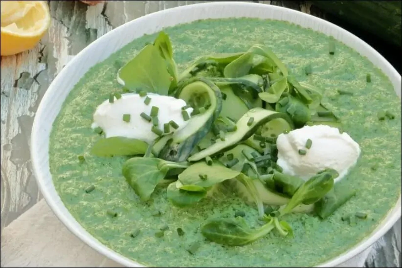 Gaspacho de mâche concombre et citron