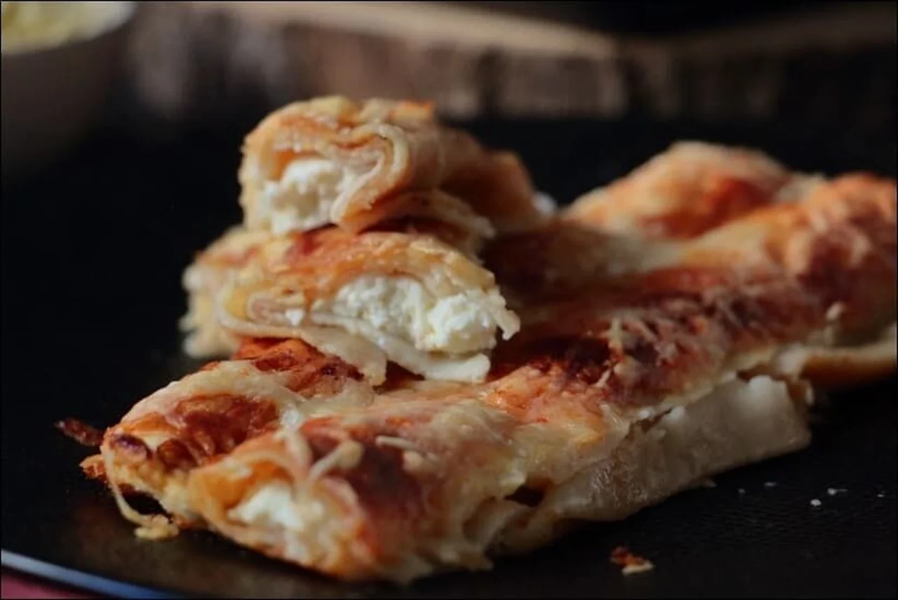 Gratin de crêpes au fromage frais