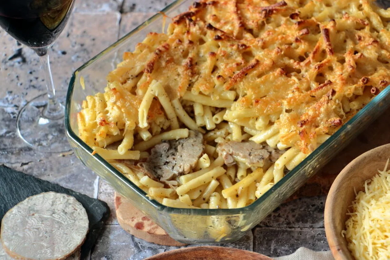 Gratin de macaroni à l'andouille de Guémené