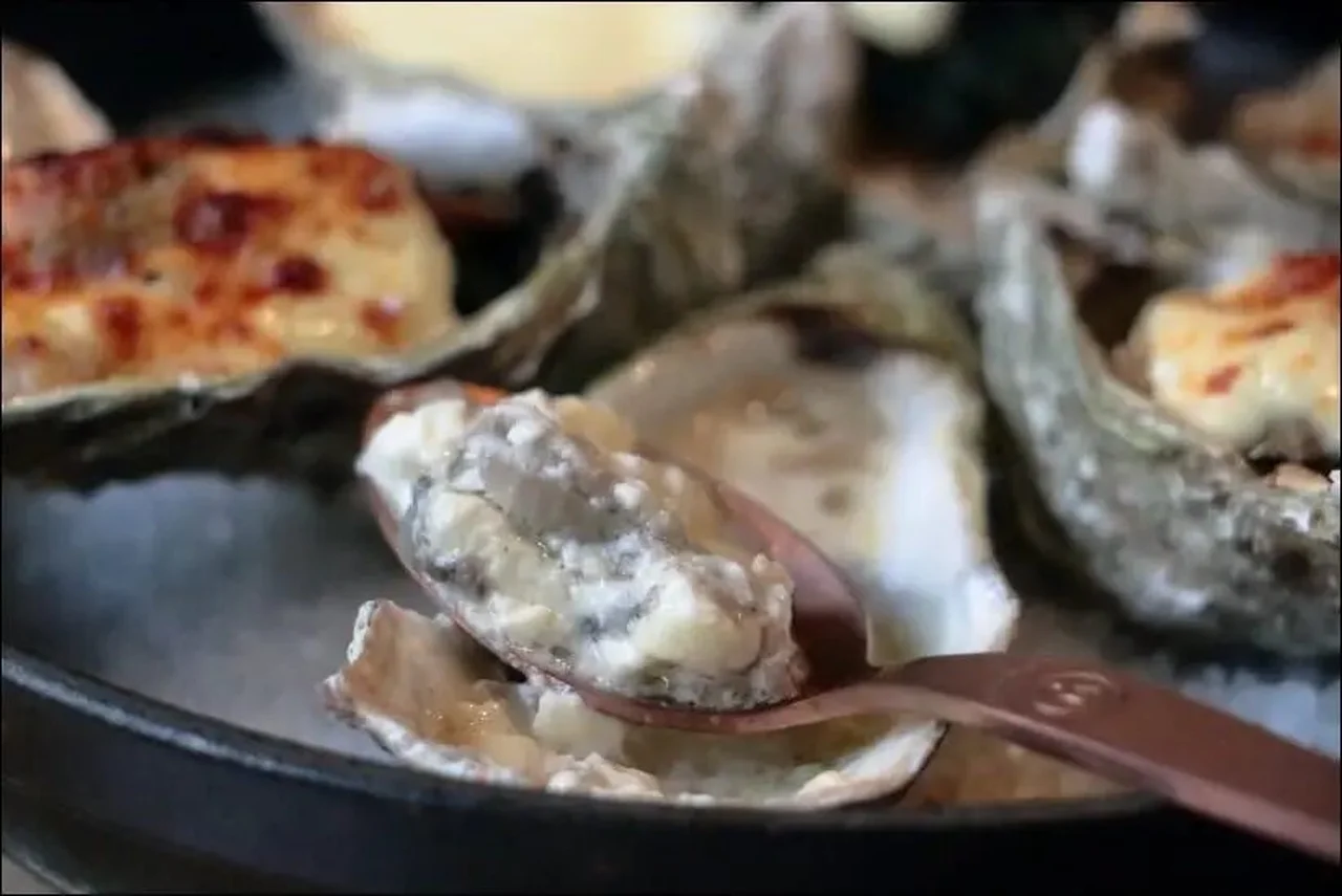 Huîtres gratinées au champagne