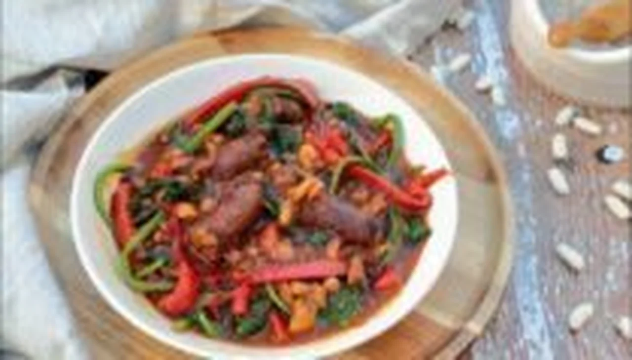 Merguez dorées et haricots blancs