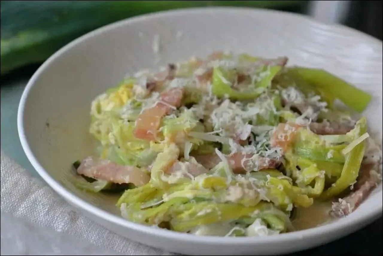 Poireaux à la carbonara