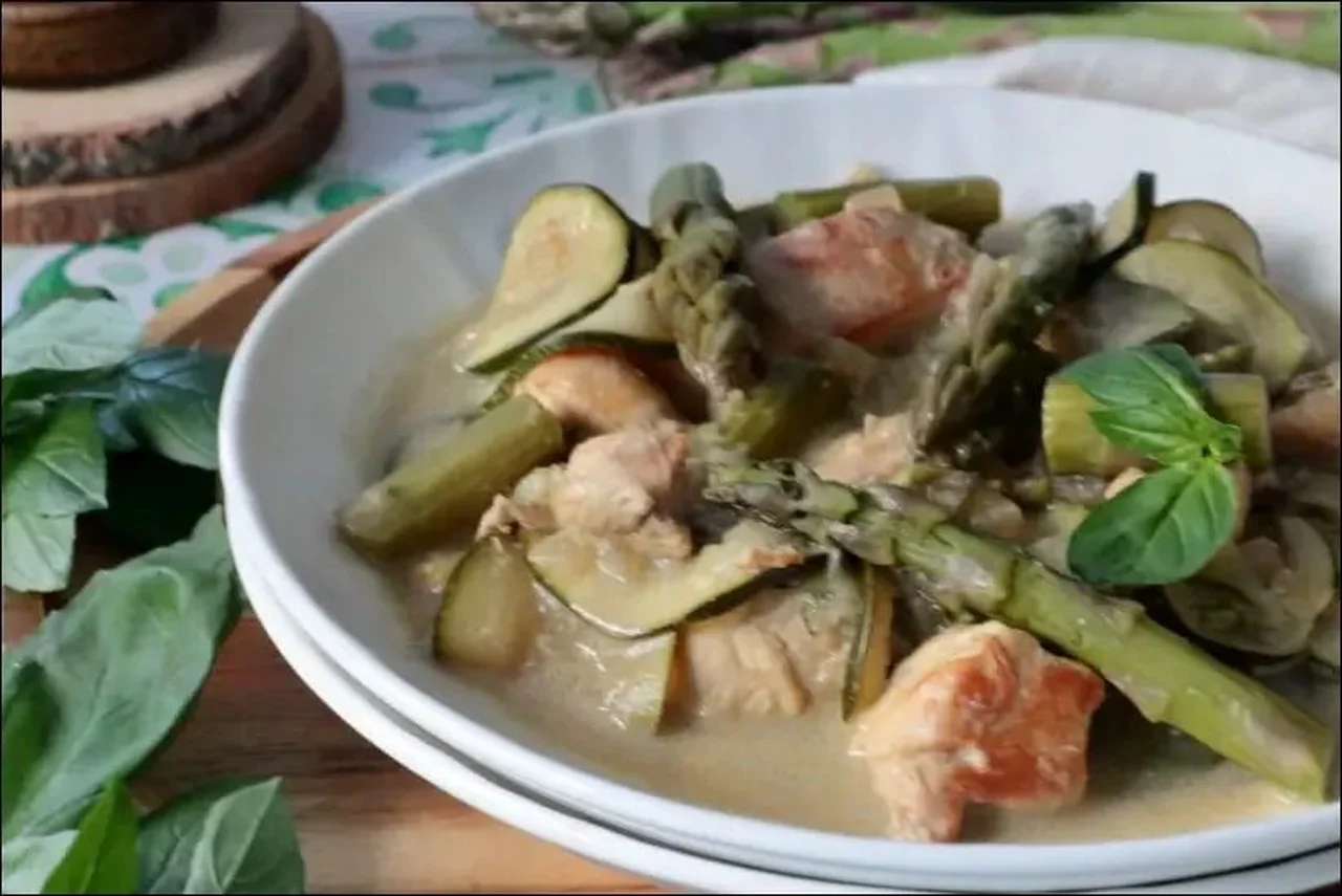 Poulet aux courgettes et lait de coco à la mijoteuse
