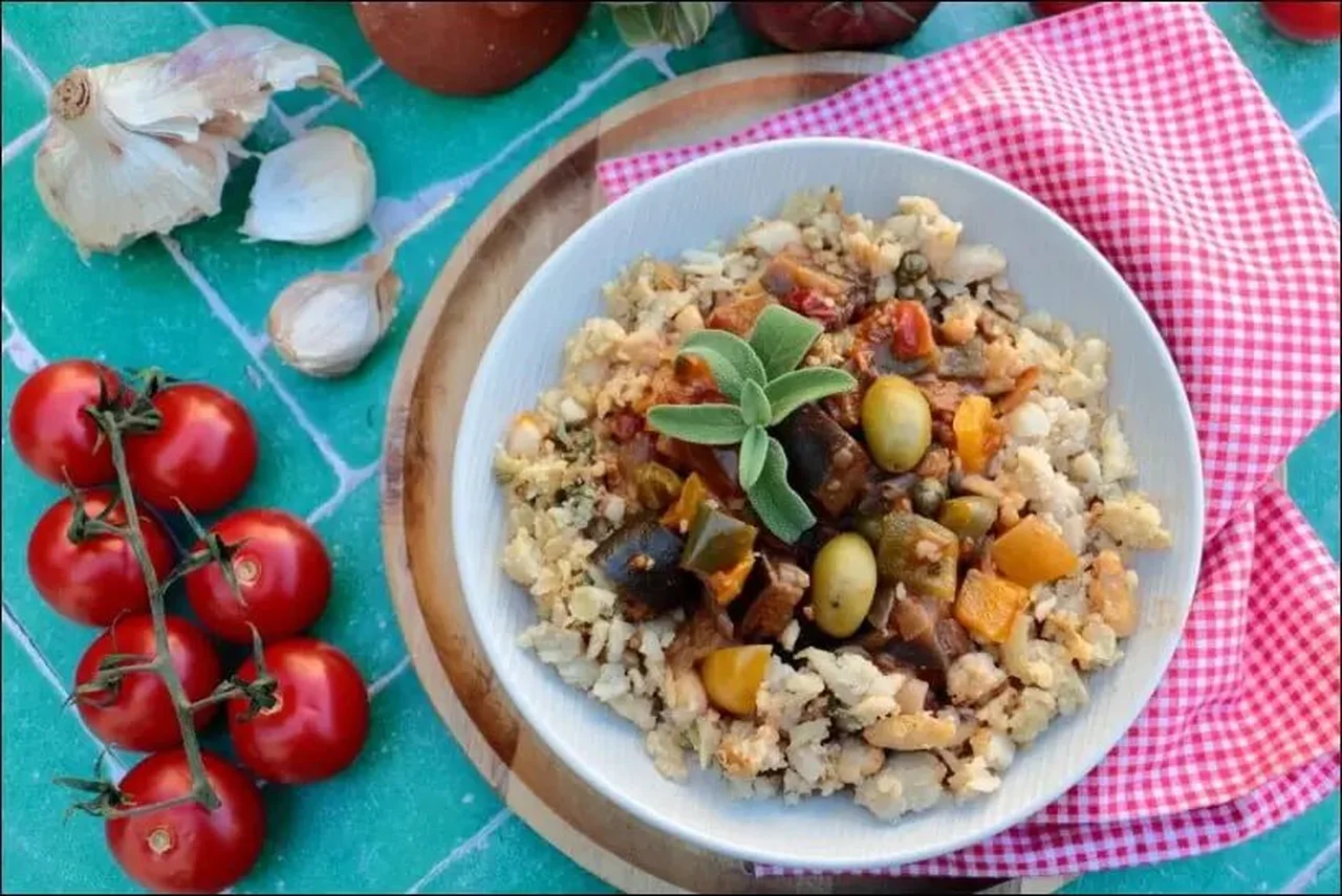 Purée de haricots blanc à l'ail et légumes d'été