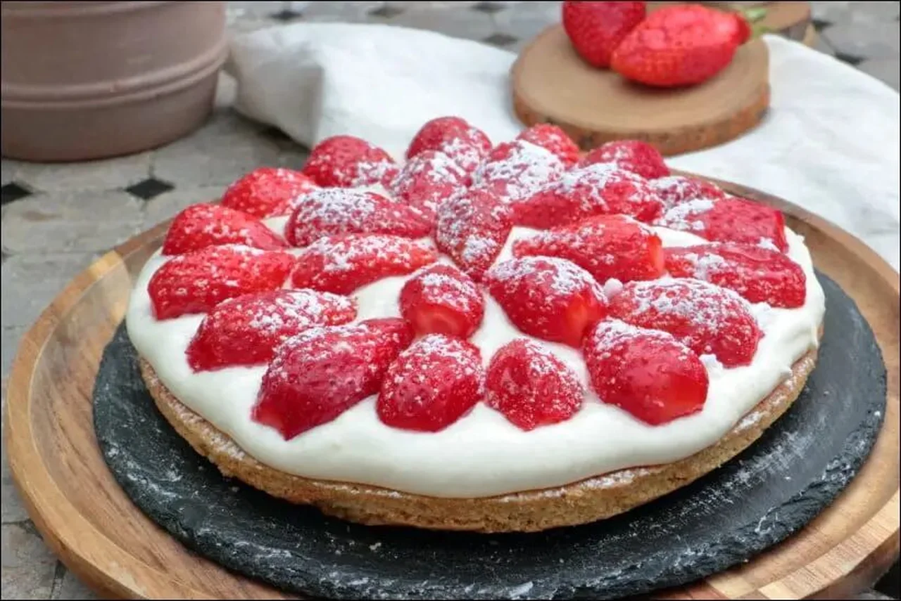 Sablé breton aux fraises