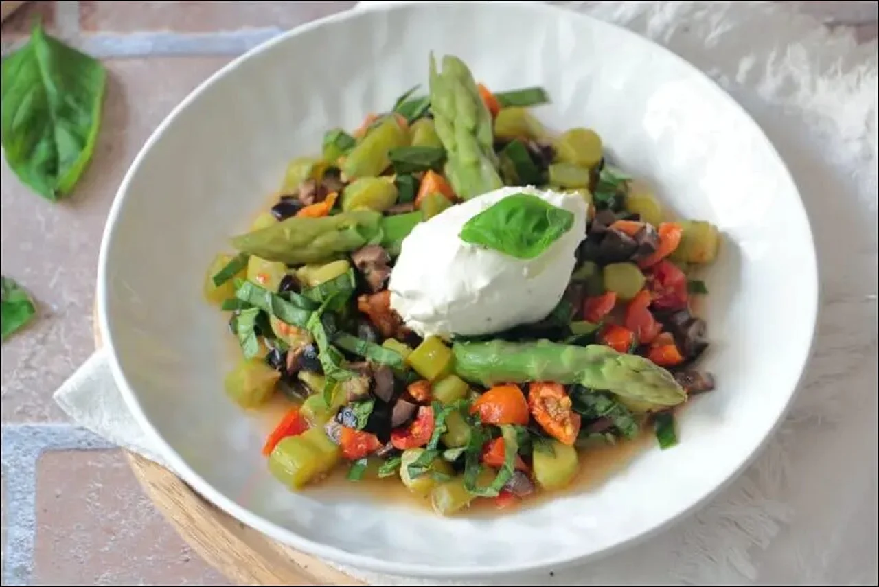 Salade arlésienne aux asperges