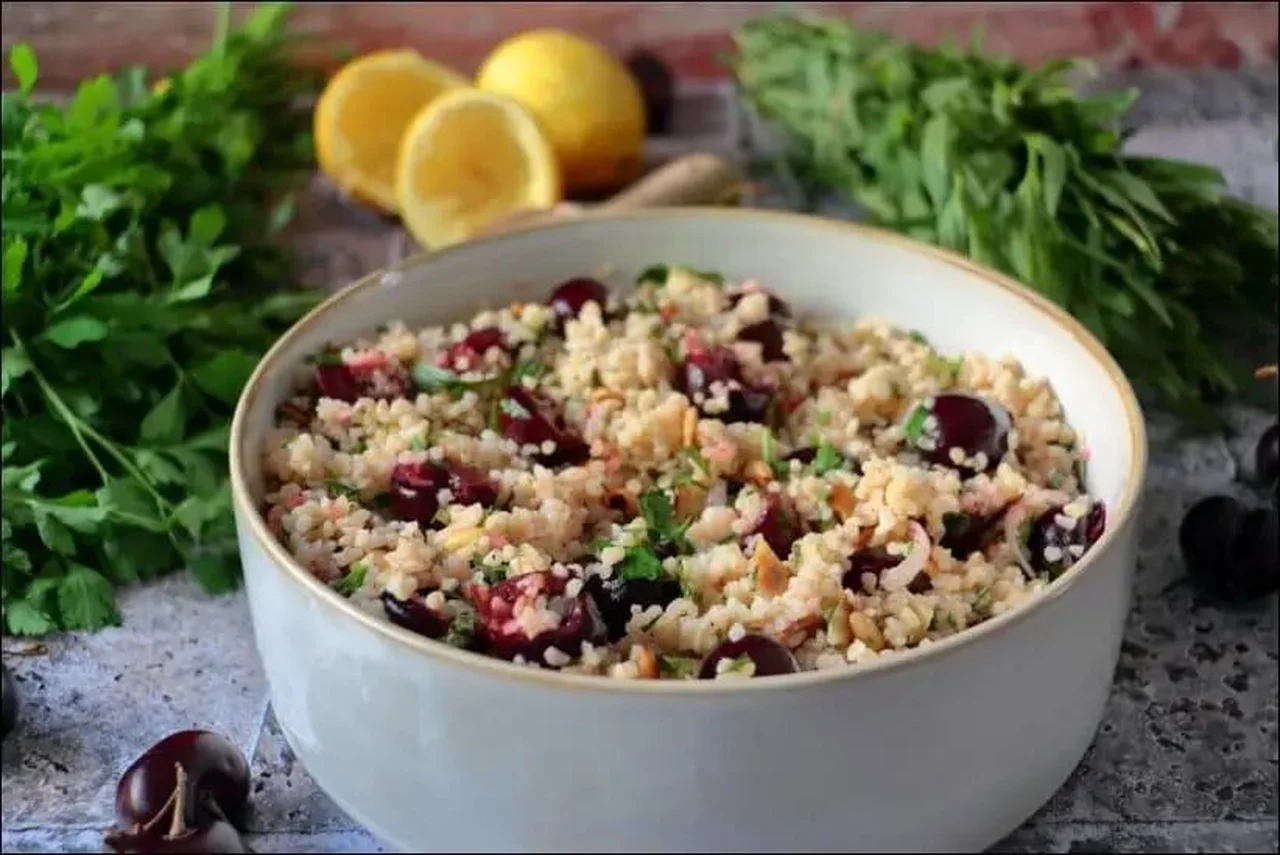 Salade de boulgour aux cerises de Sophie Dudemaine
