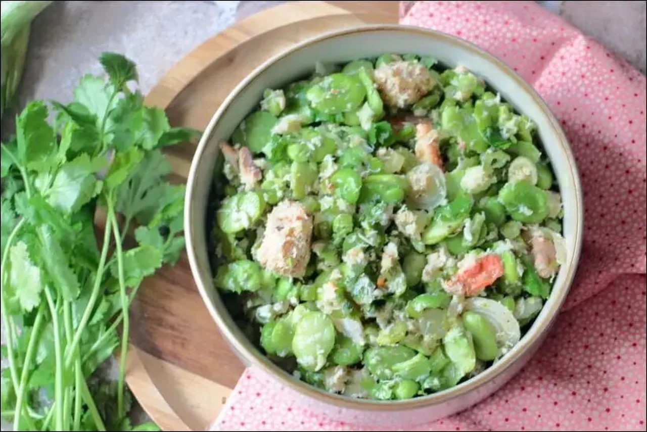 Salade de fèves au crabe