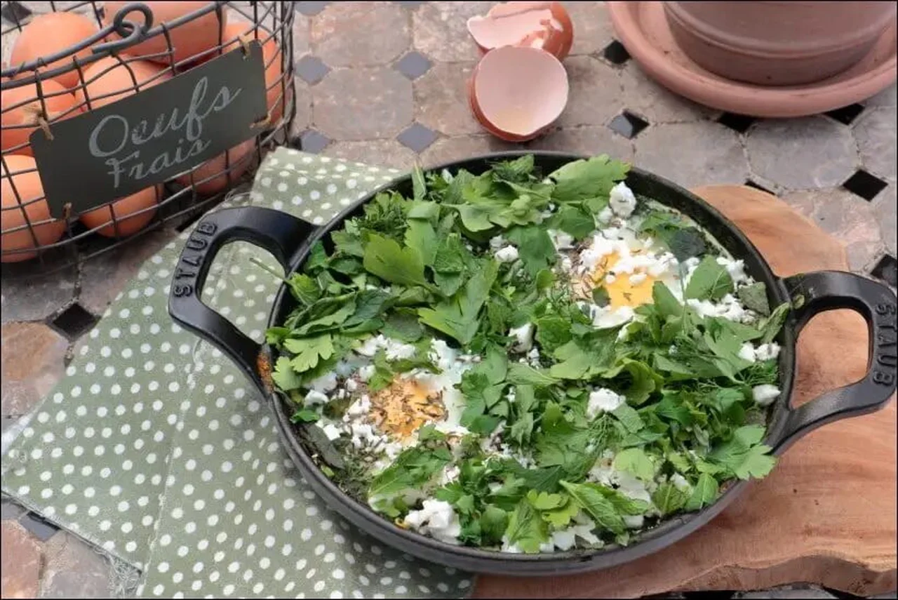 Shakshuka verte aux épinards