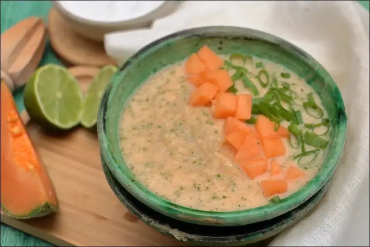 Soupe glacée melon et coco