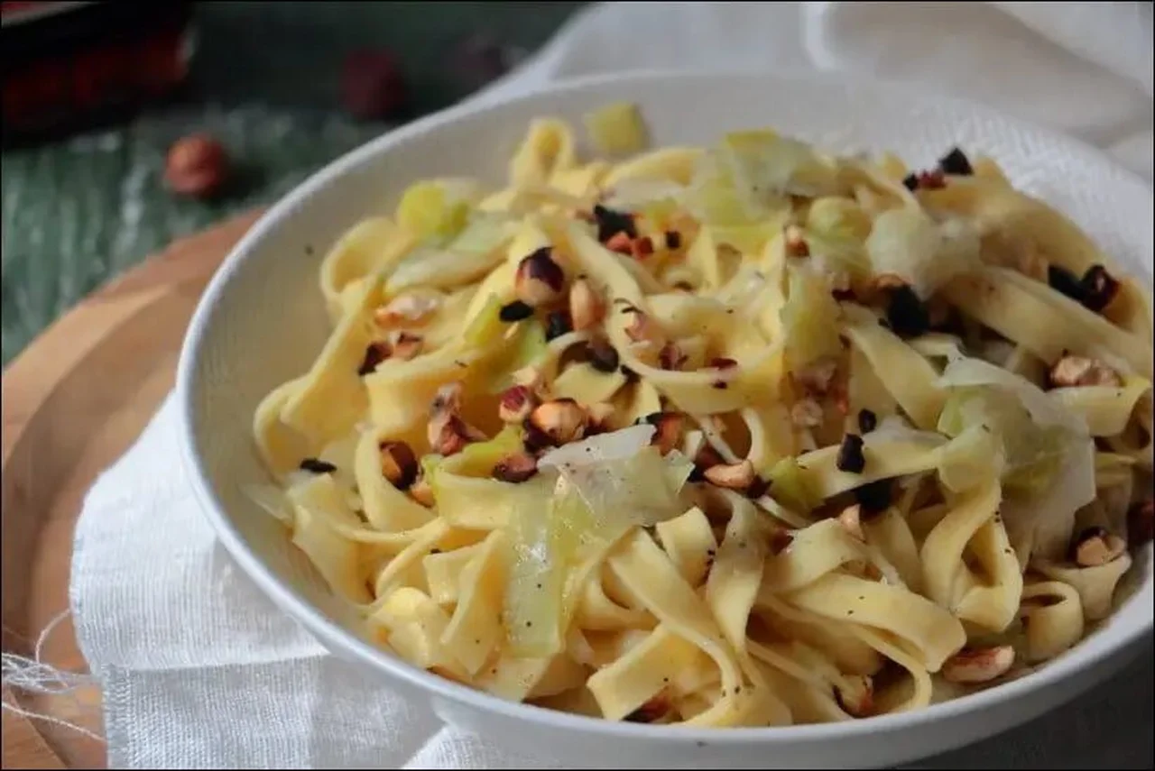 Tagliatelles aux poireaux et sirop d'érable
