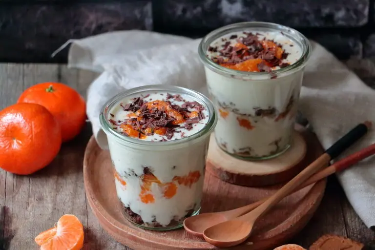 Verrines fromage blanc, clémentines et spéculoos