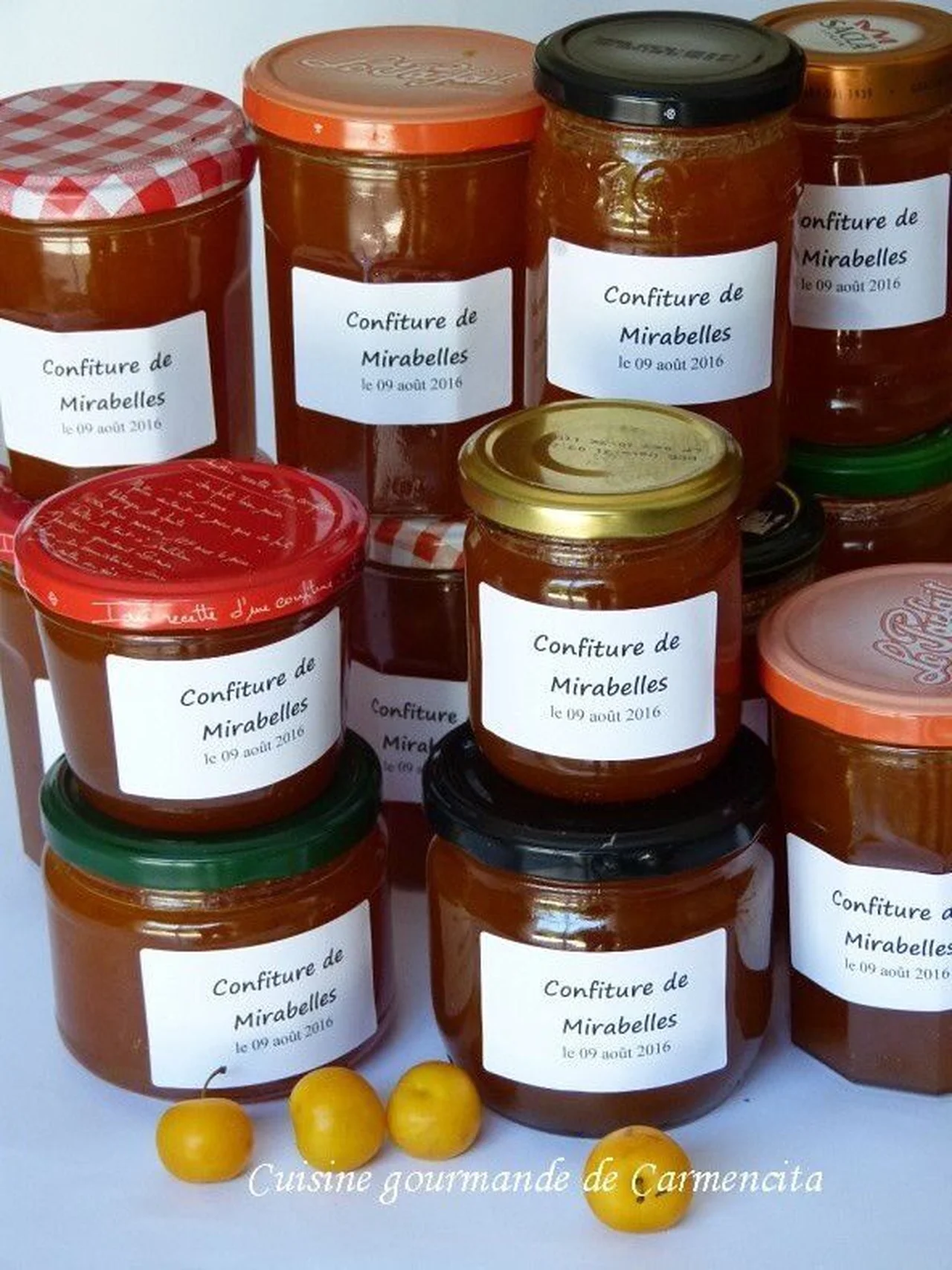 Confiture de mirabelles à la verveine