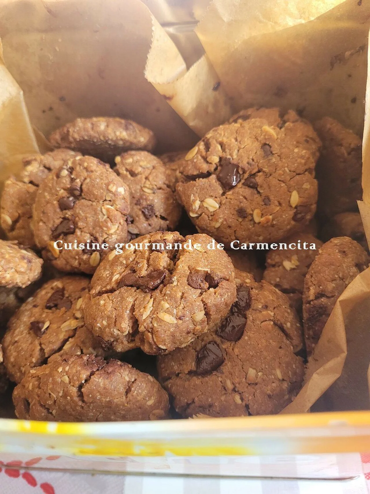 Cookies beurre de cacahuètes et chocolat noir