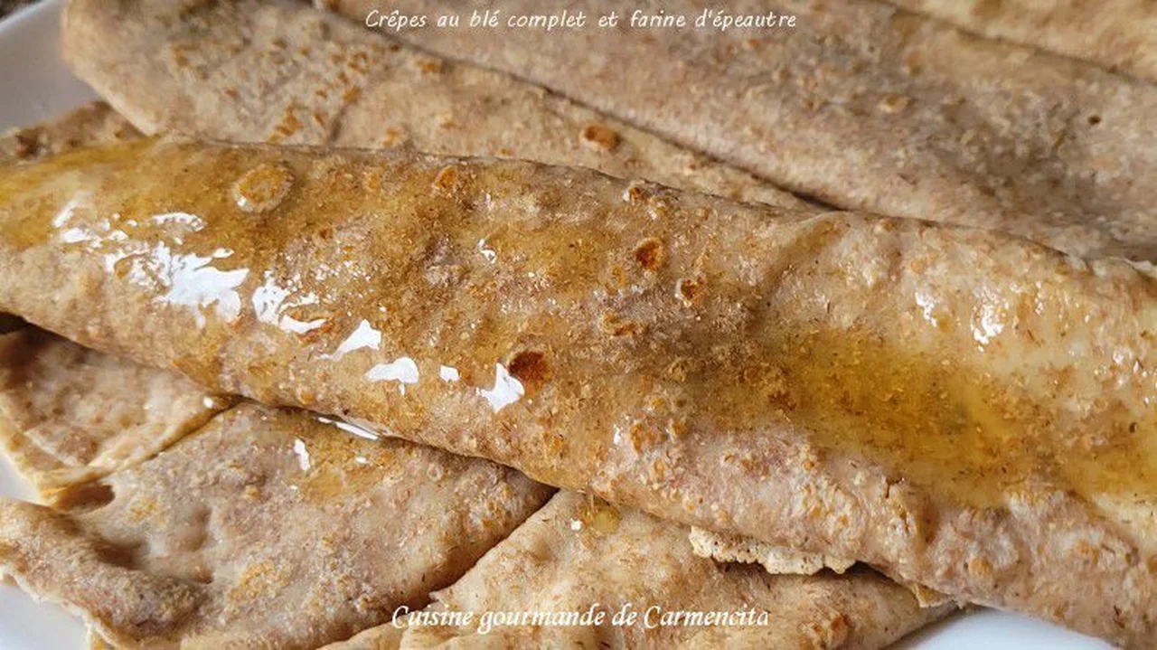 Crêpes au blé complet et au miel