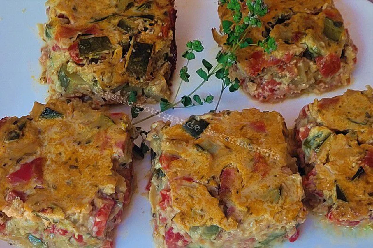Frittata de poivrons et courgettes