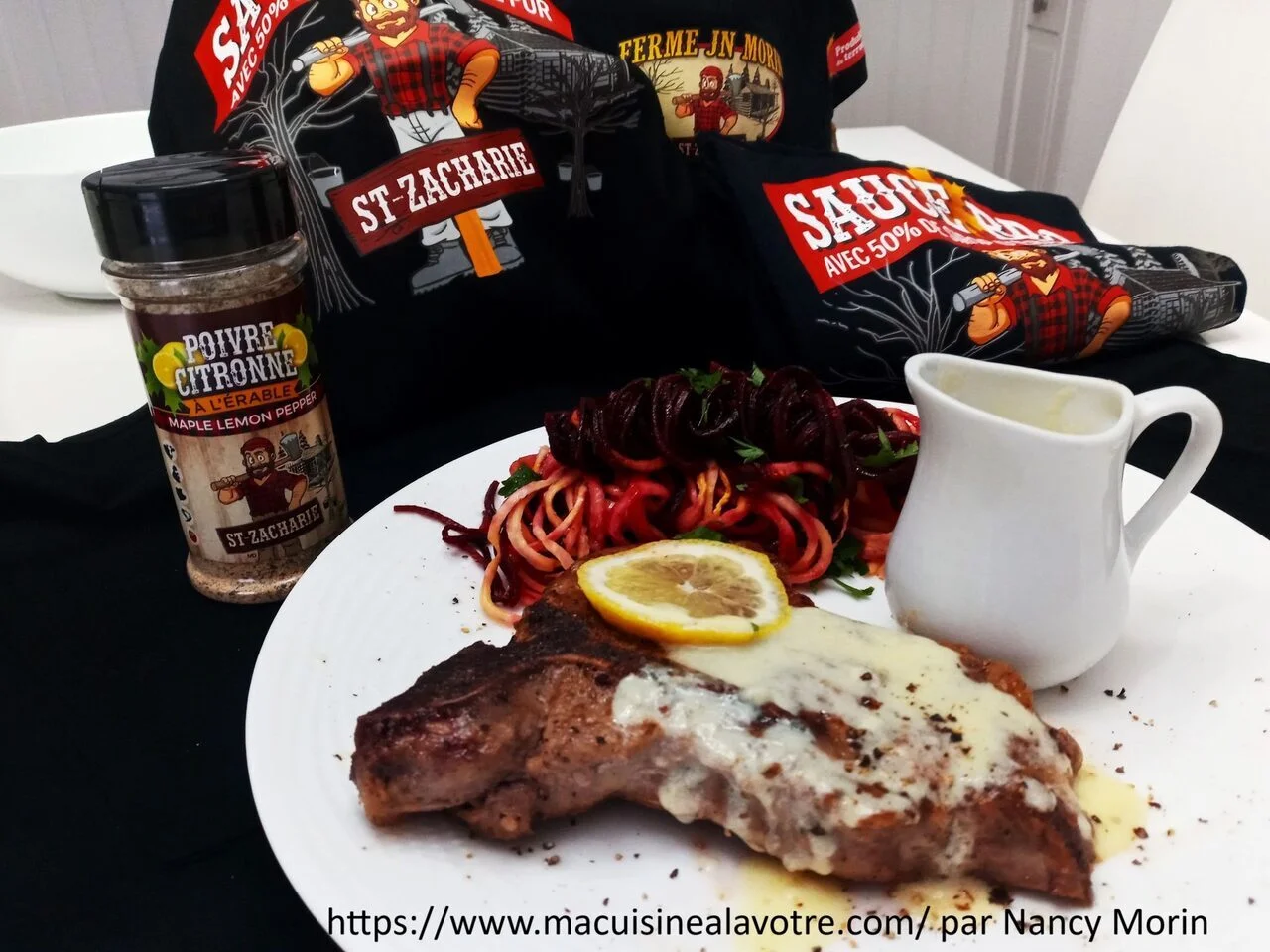 Aloyau de veau, béchamel poivre citronné à l'érable