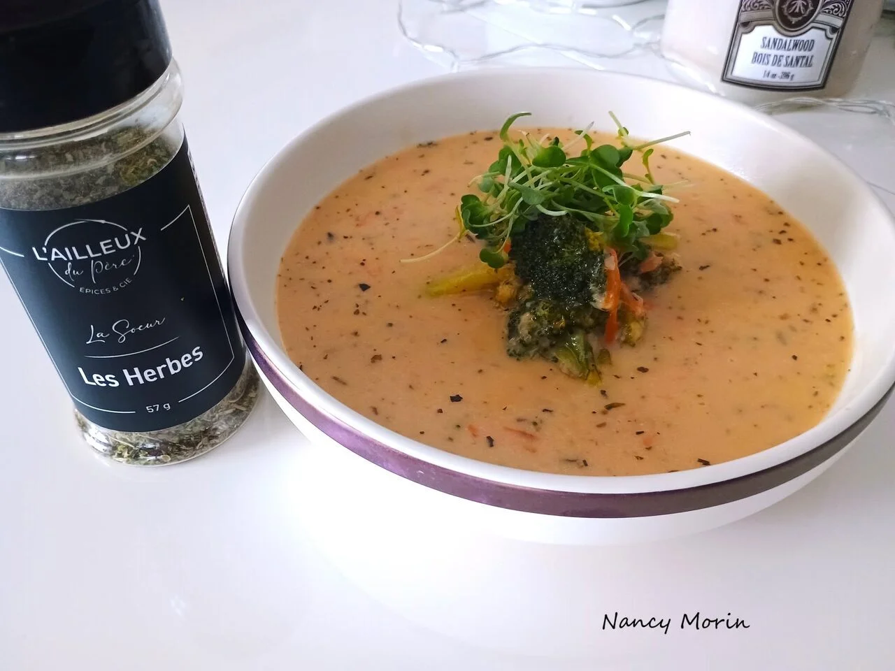 Crème de brocoli et Cheddar