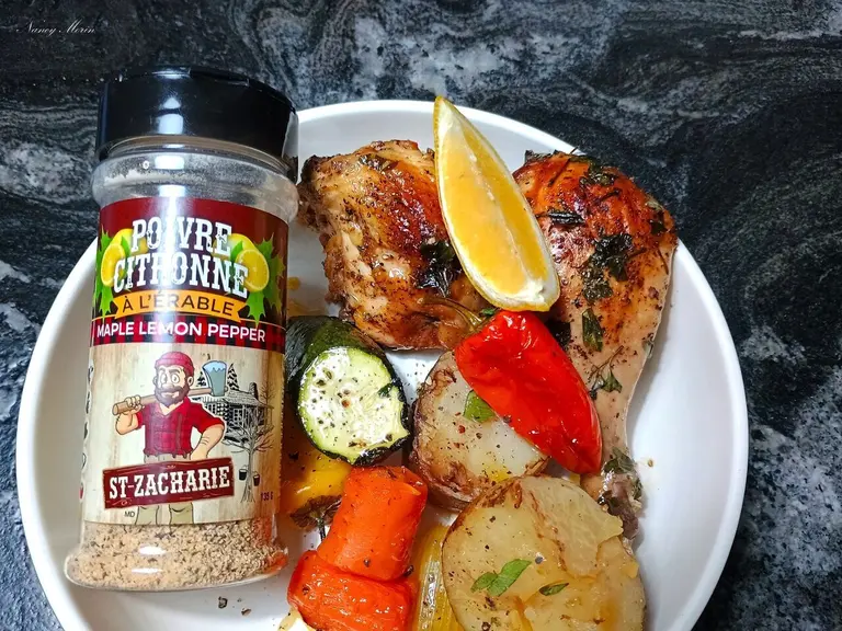 Poulet poivre citronné à l'érable