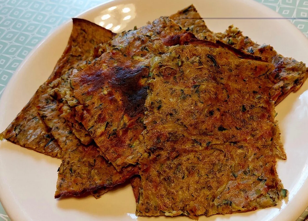 Farinata à la courgette et à la sauge
