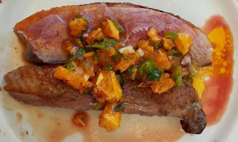 Filet de canard à l'orange, à la plancha