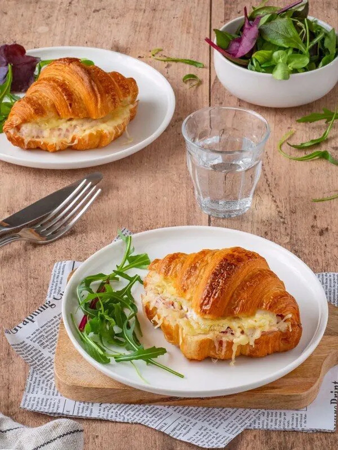Croissants au jambon