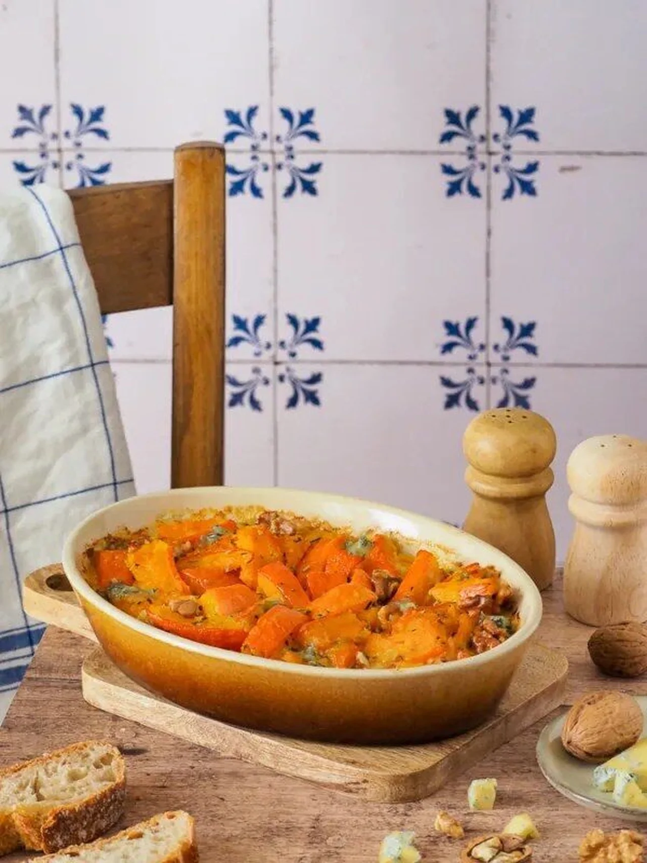 Gratin de potimarron au bleu
