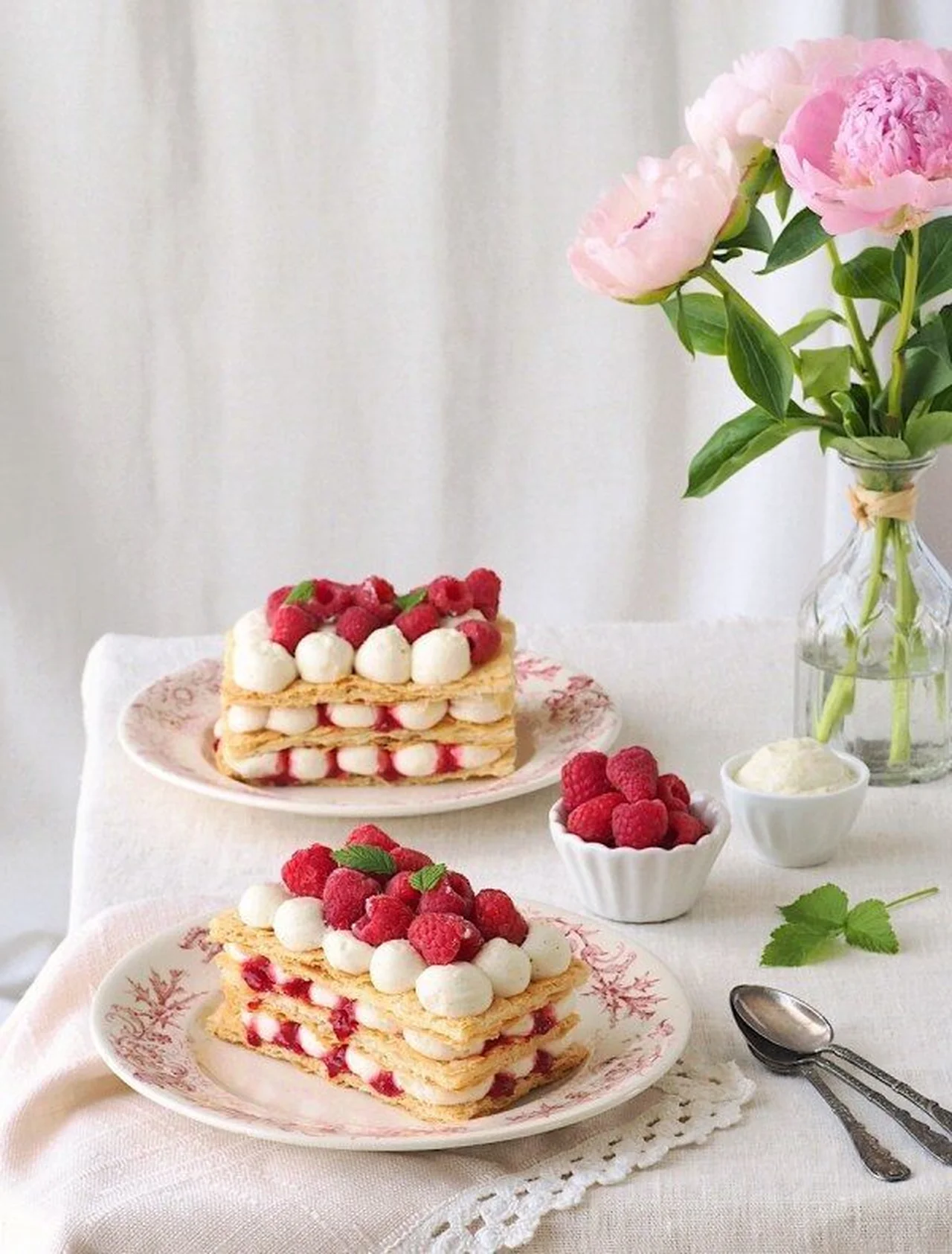Millefeuille aux framboises