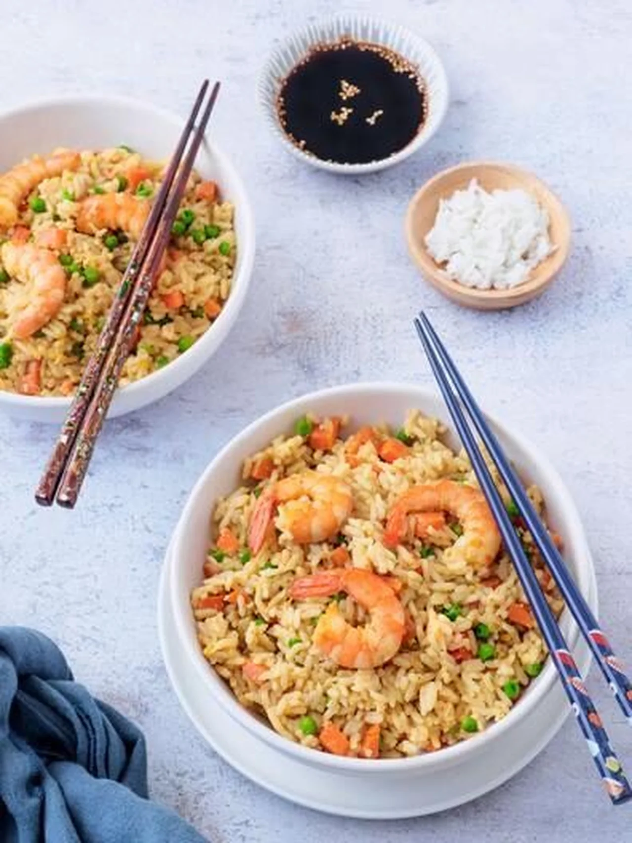 Riz cantonais aux crevettes