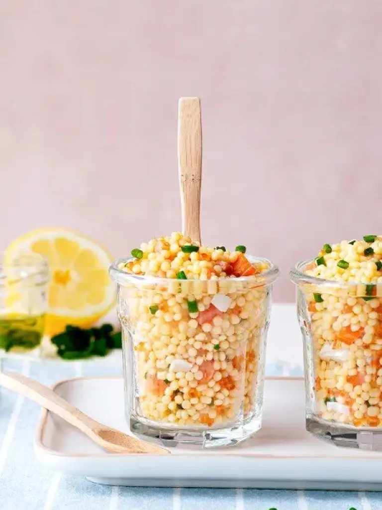 Salade de perles au saumon