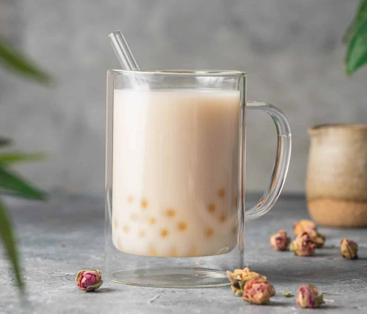 Bubble tea au litchi et à la rose