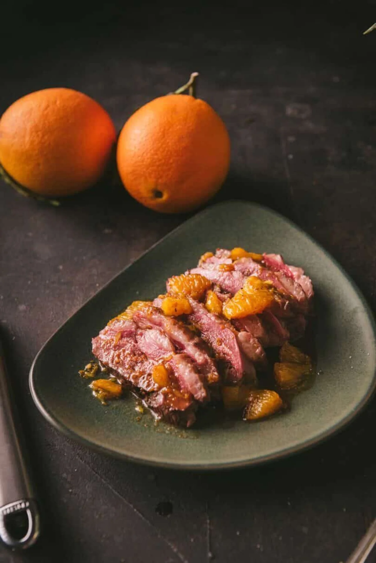 Magret de canard à l'orange et au miel