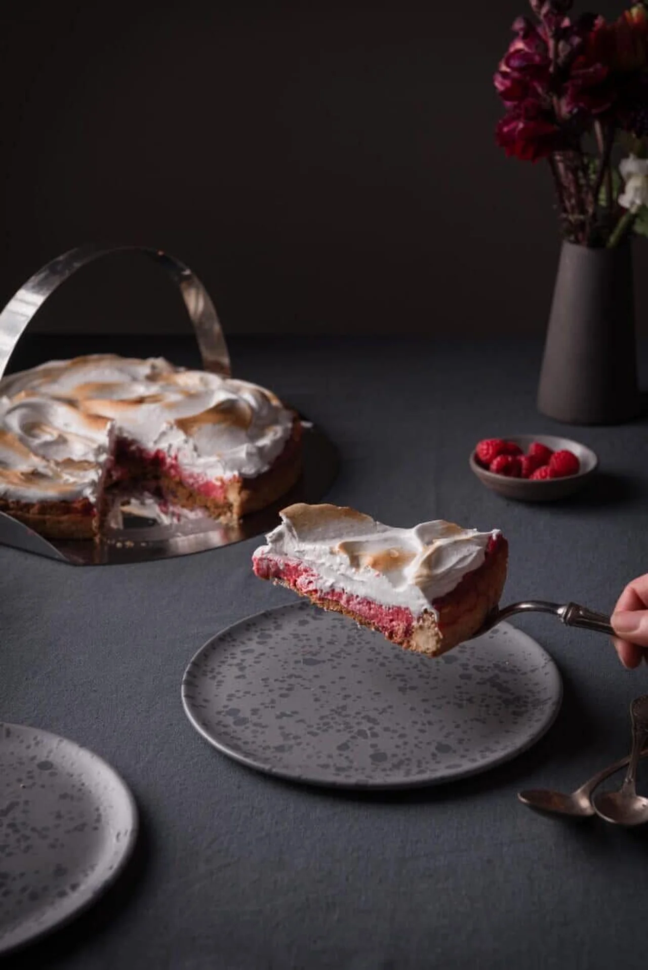 Tarte meringuée à la framboise