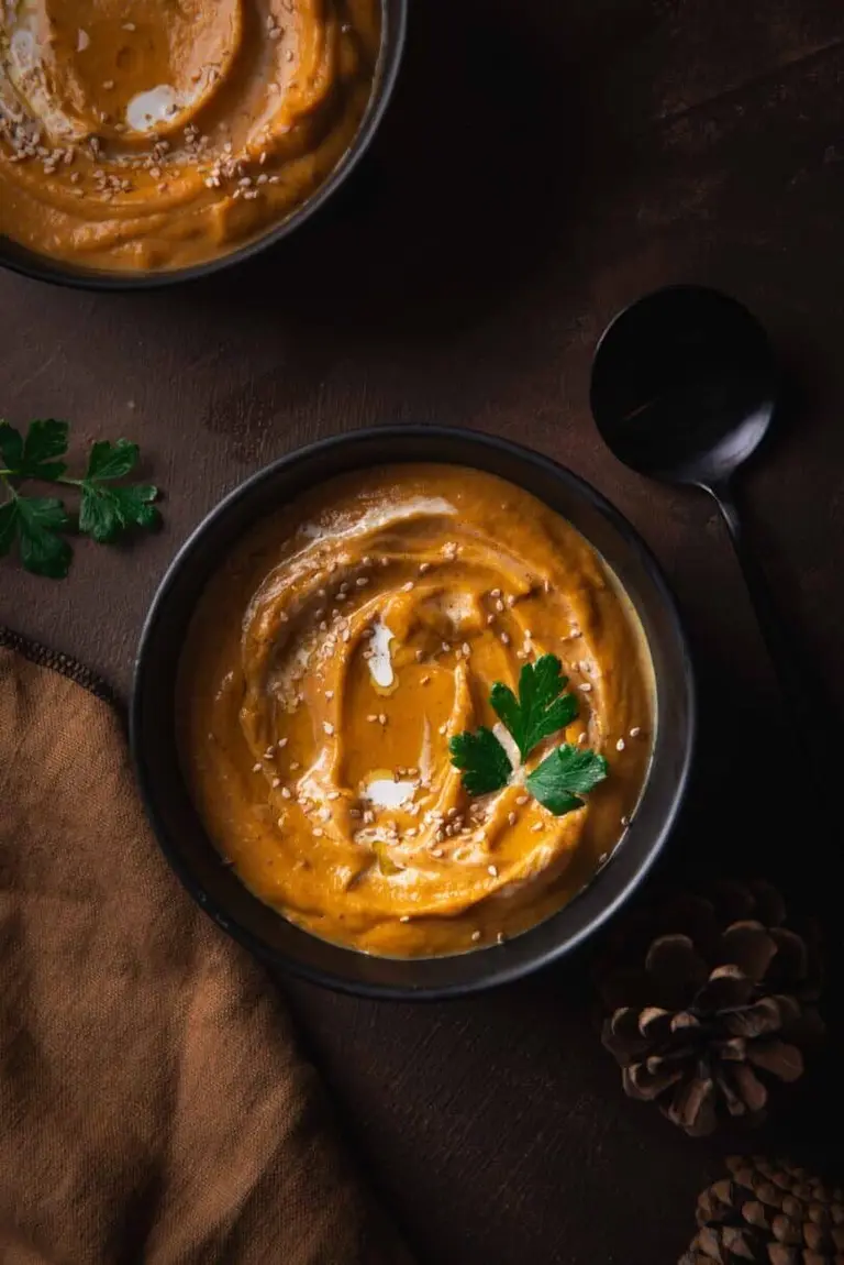 Velouté de potimarron à la fève tonka