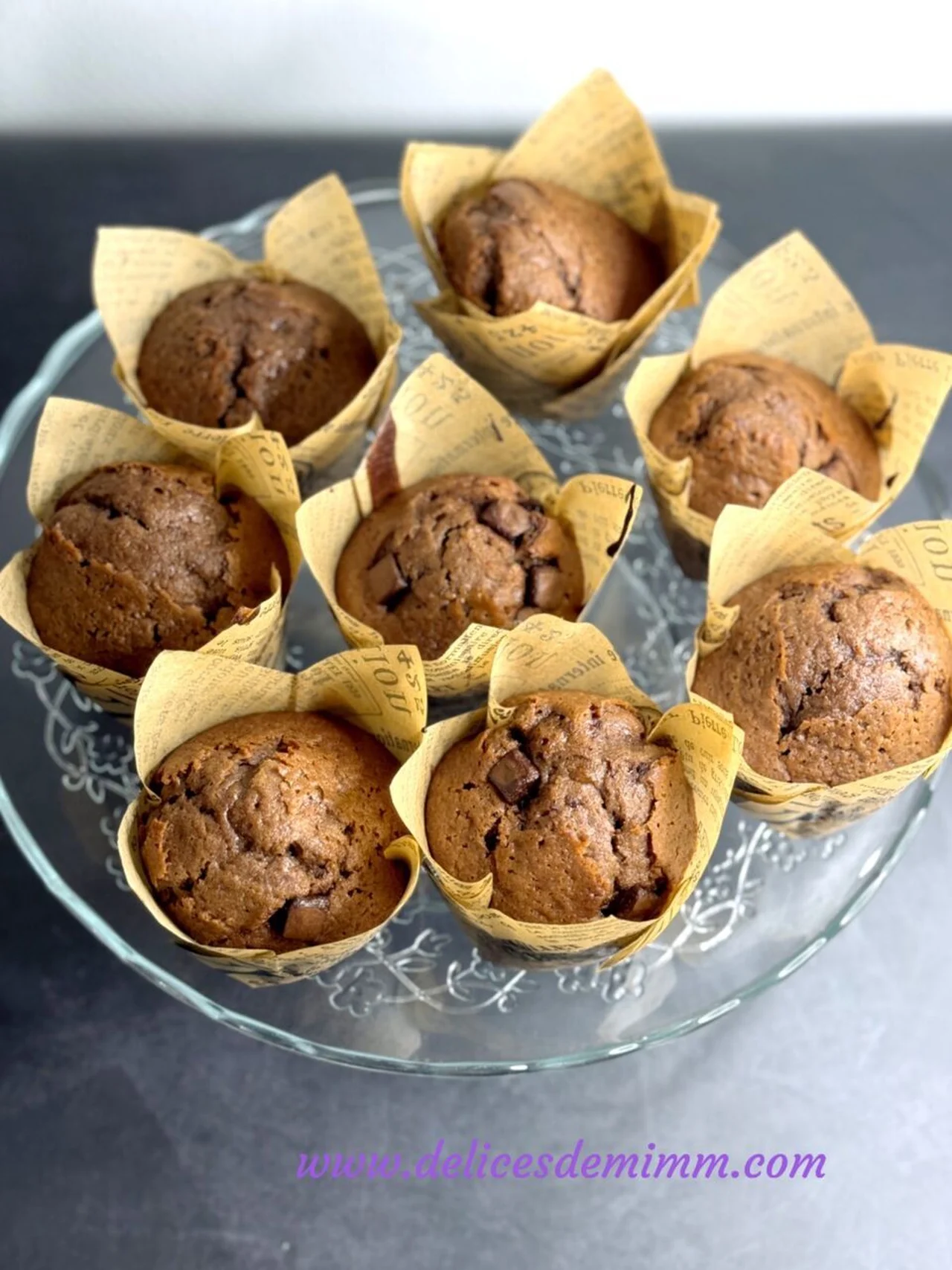 Muffins au chocolat au lait