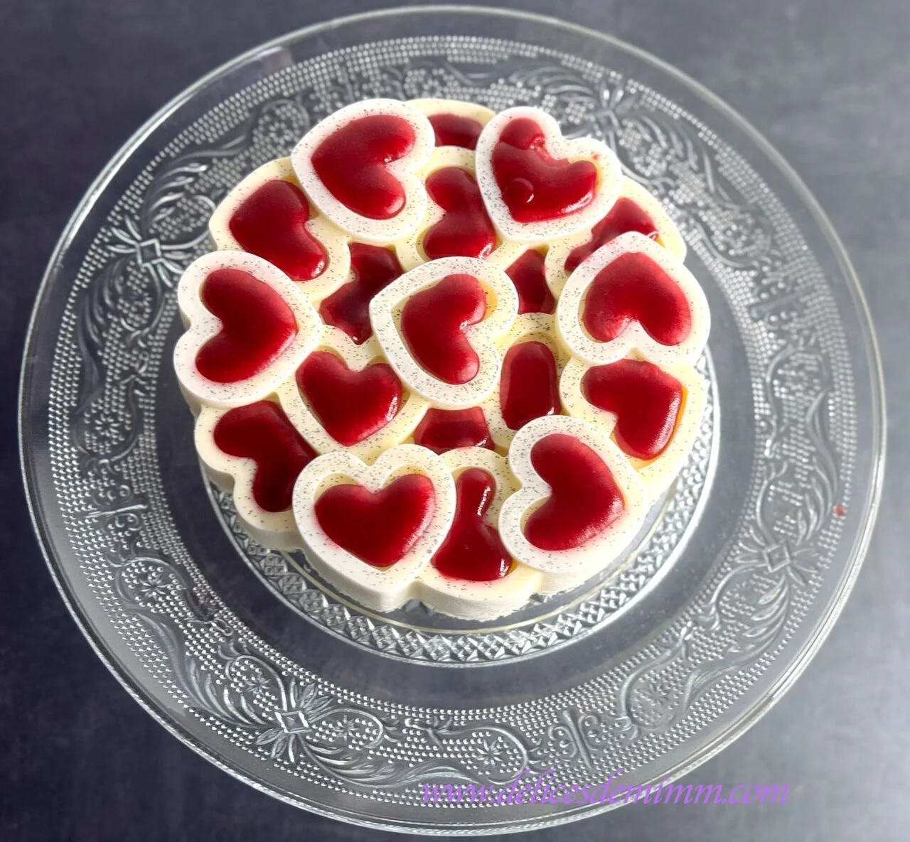 Panna cotta de la Saint-Valentin