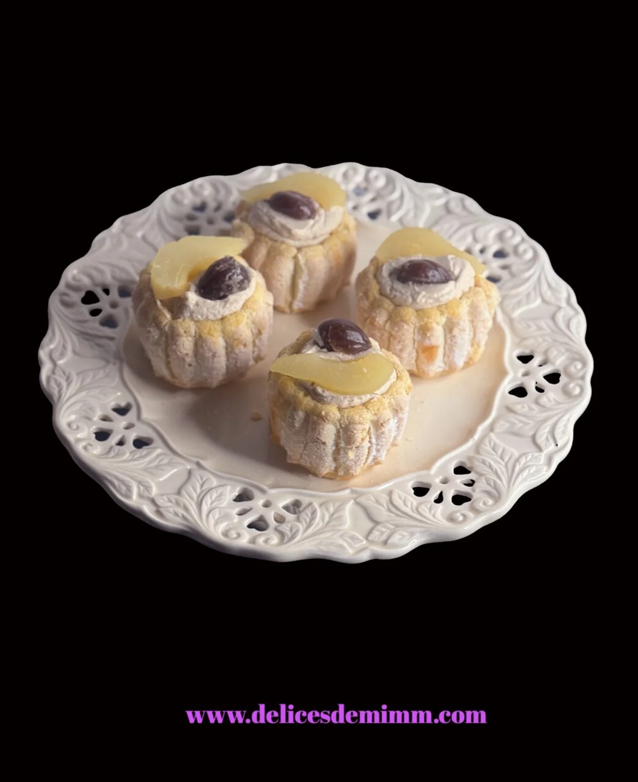 Petites charlottes aux poires et aux marrons