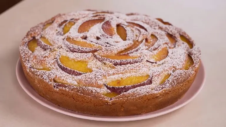 Gâteau aux pêches et mascarpone