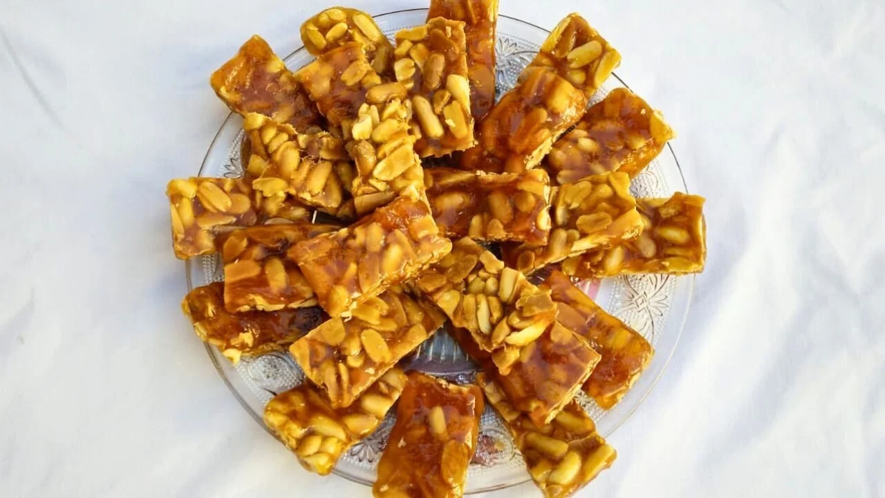 Nougatine aux cacahuètes à l'orange