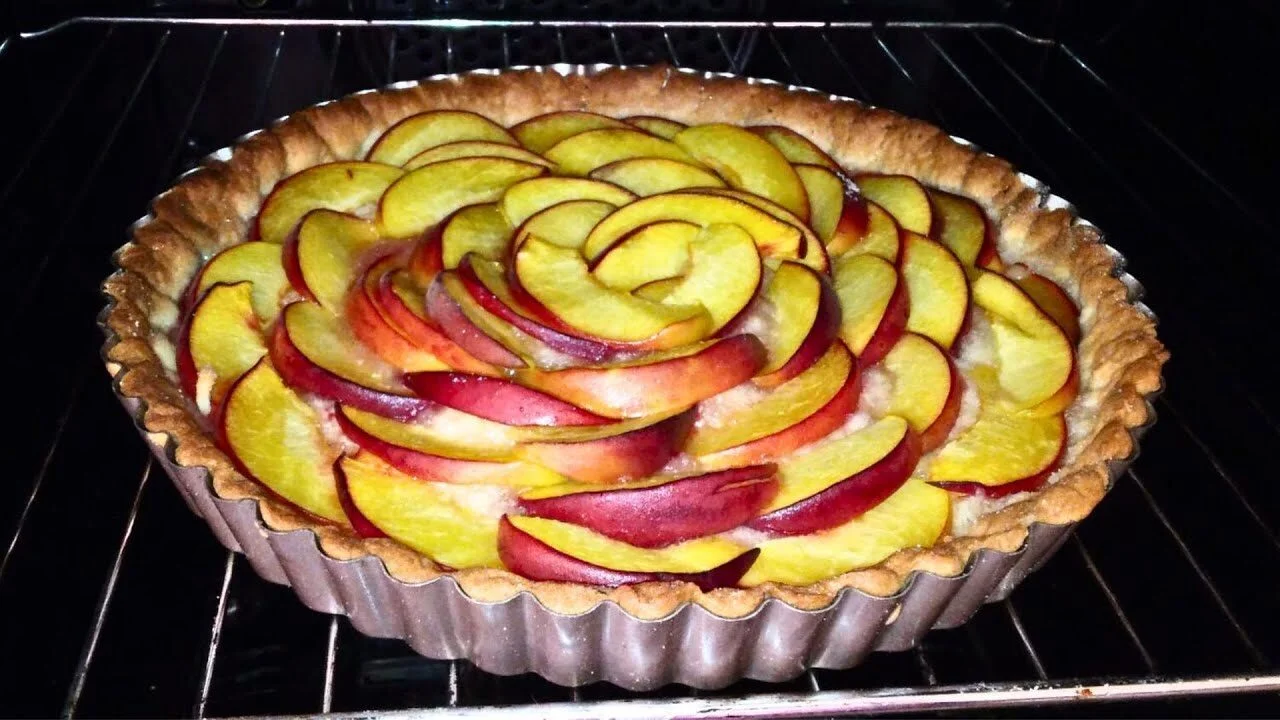 Tarte aux pêches maison