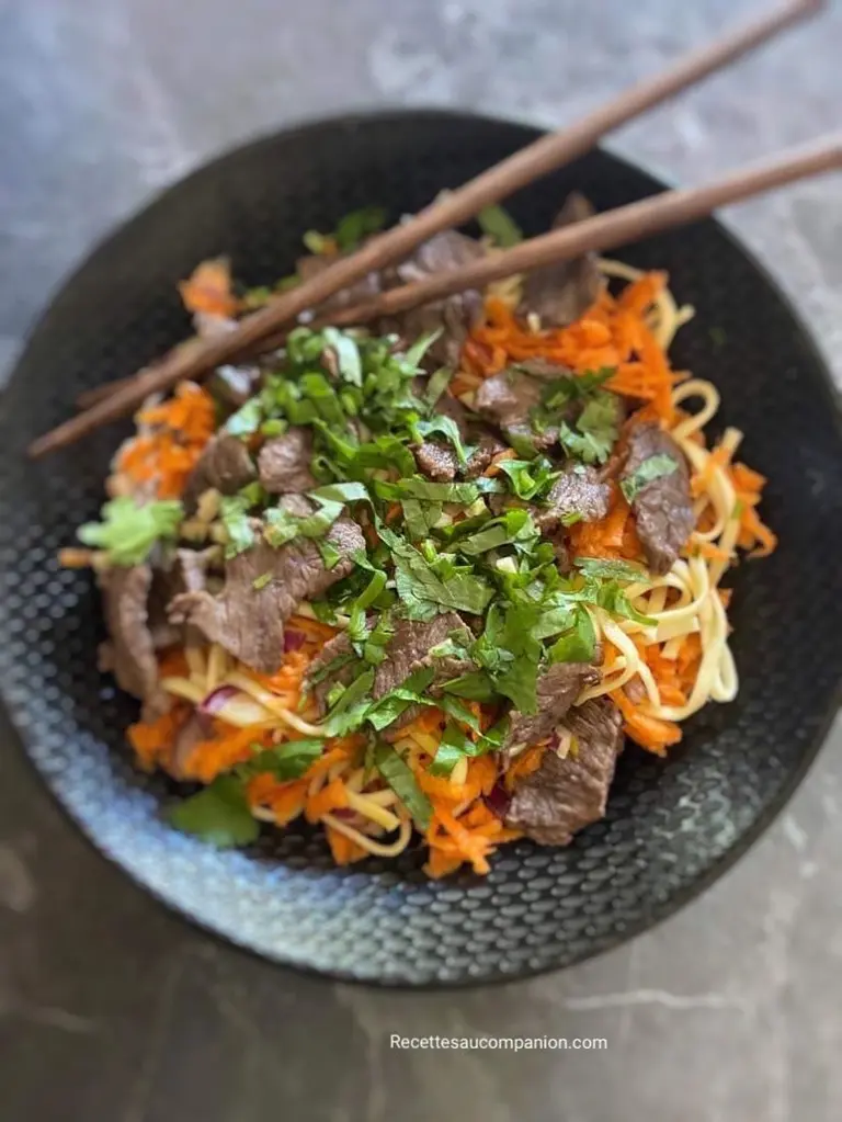 Salade de bœuf émincé façon thaï