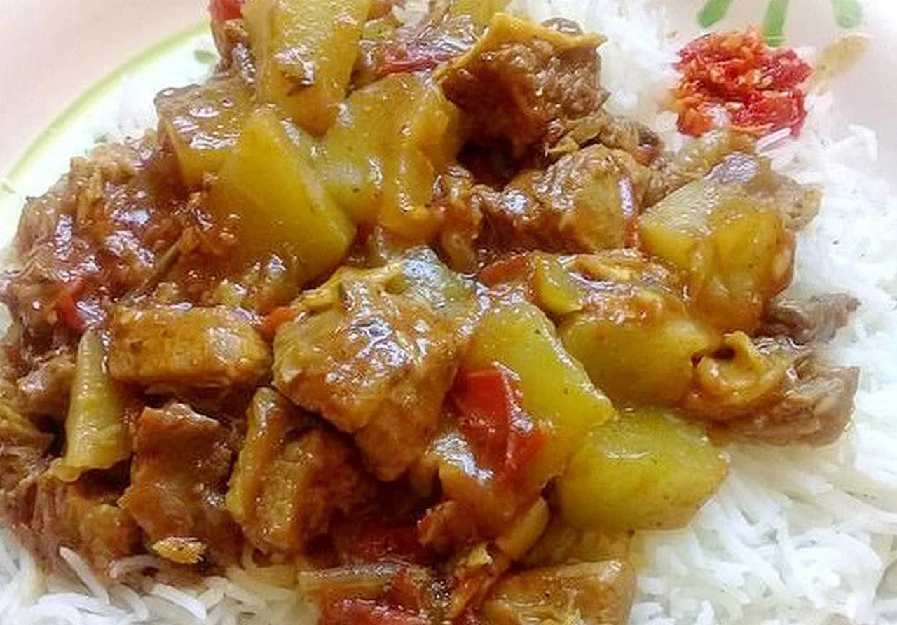 Cari de boeuf au chouchou de la Réunion