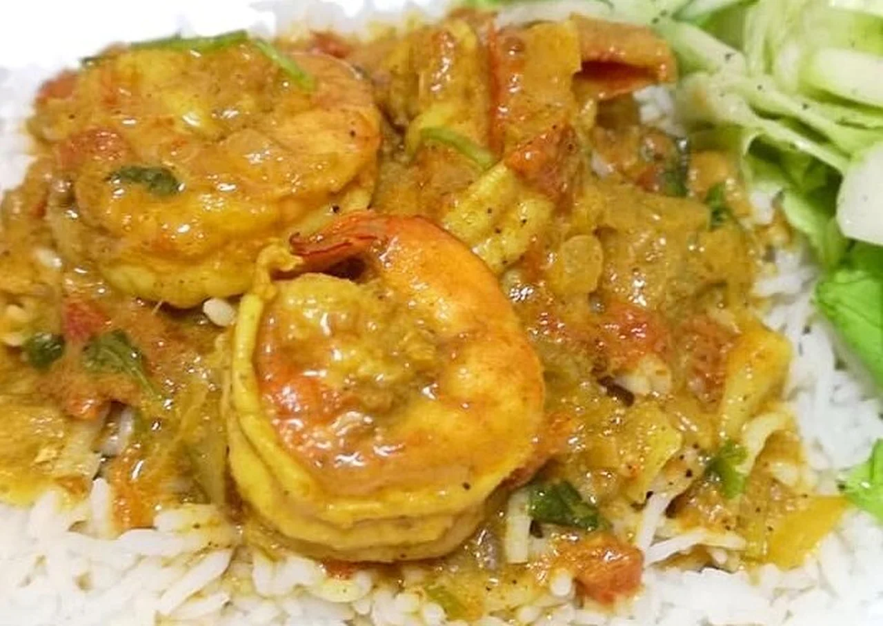 Cari de crevettes au lait de coco
