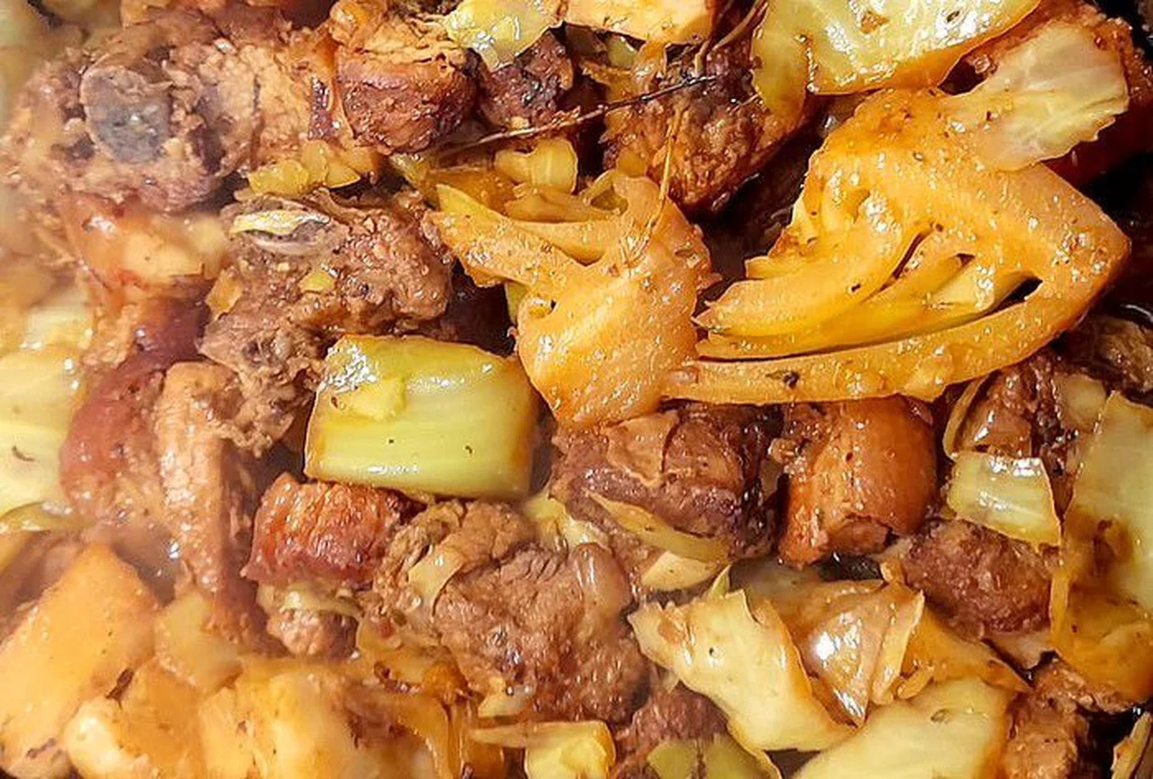 Cari de porc au chou blanc
