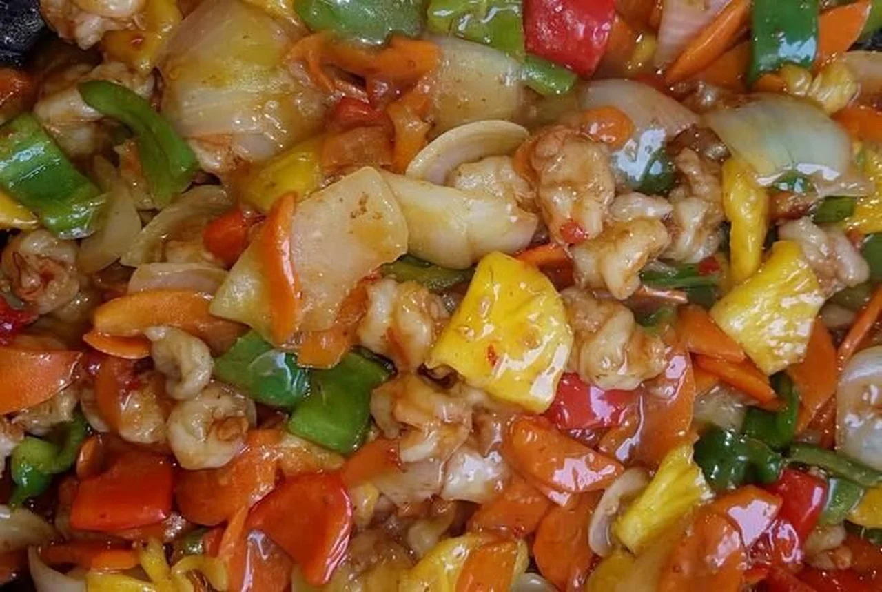 Crevettes sauce aigre douce