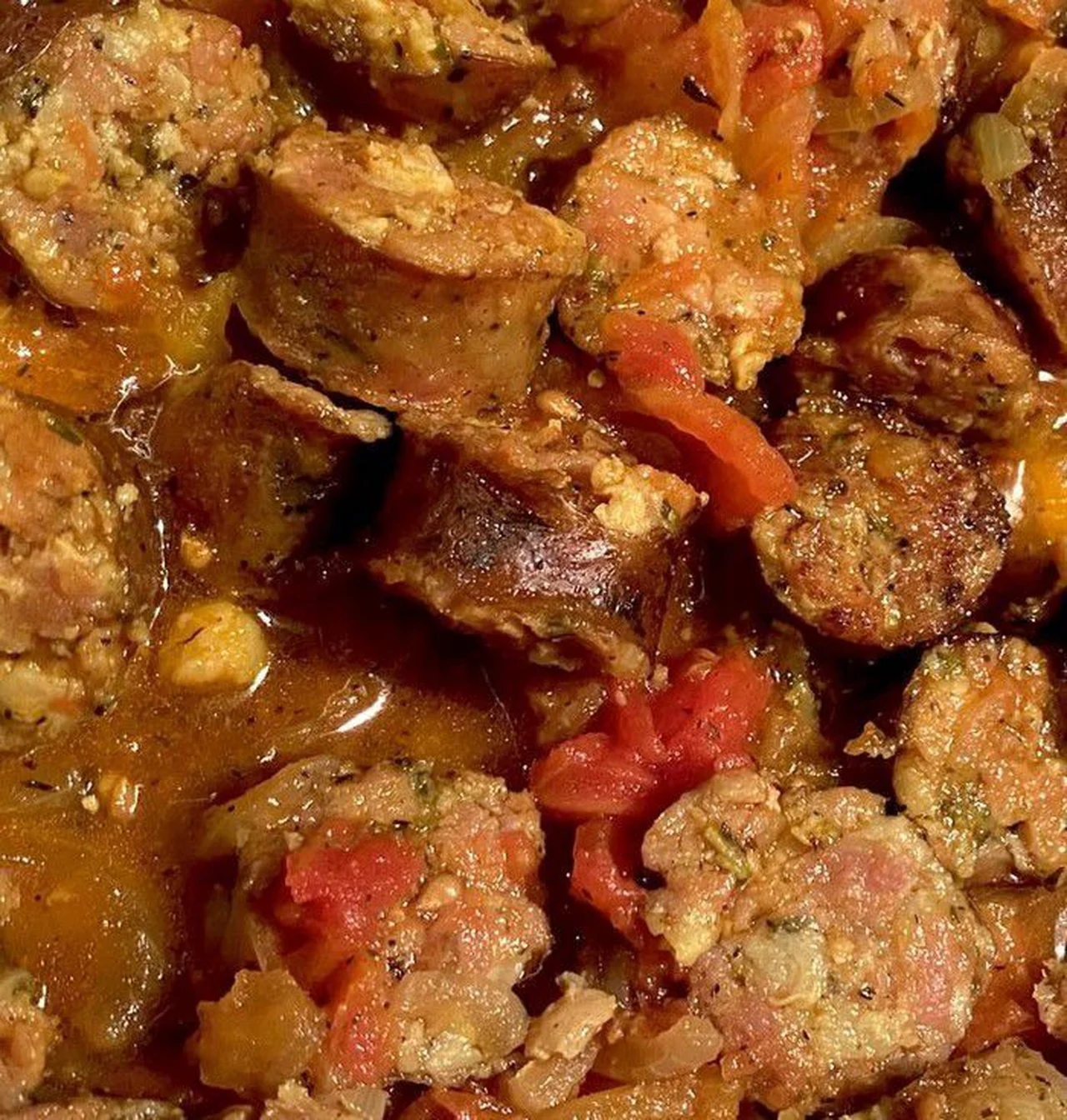 Rougail saucisses, lentilles et riz