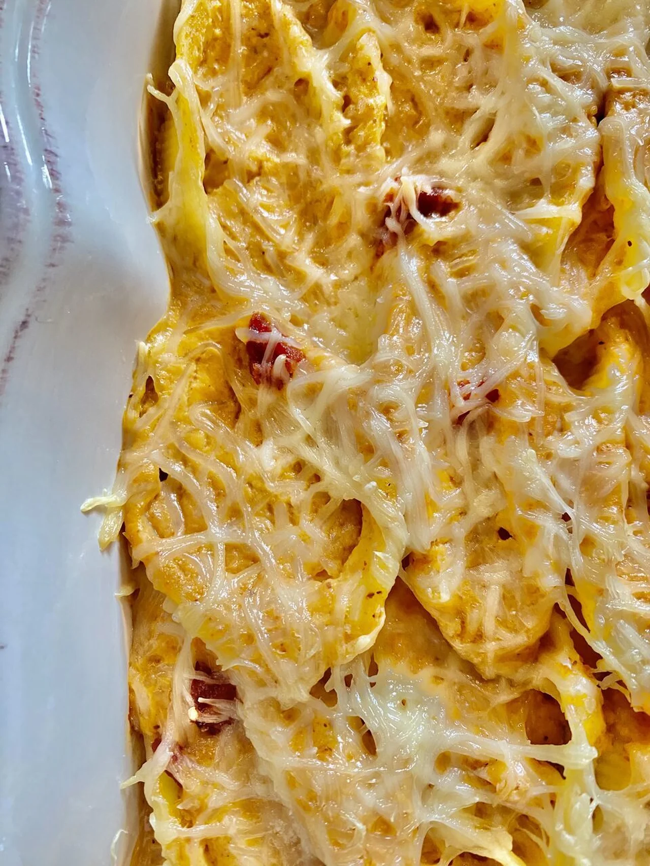 Conchigli à la crème de butternut et au chorizo