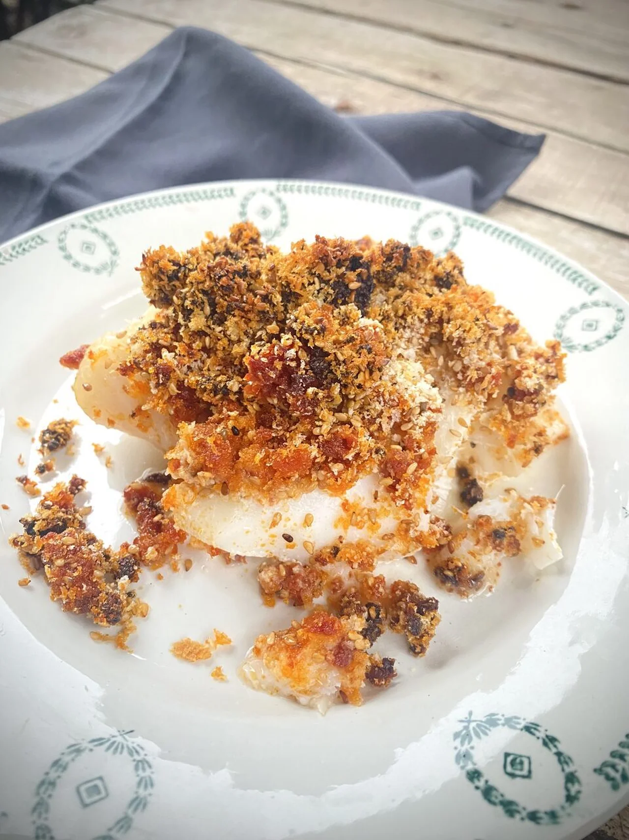 Dos de cabillaud en croûte de chorizo